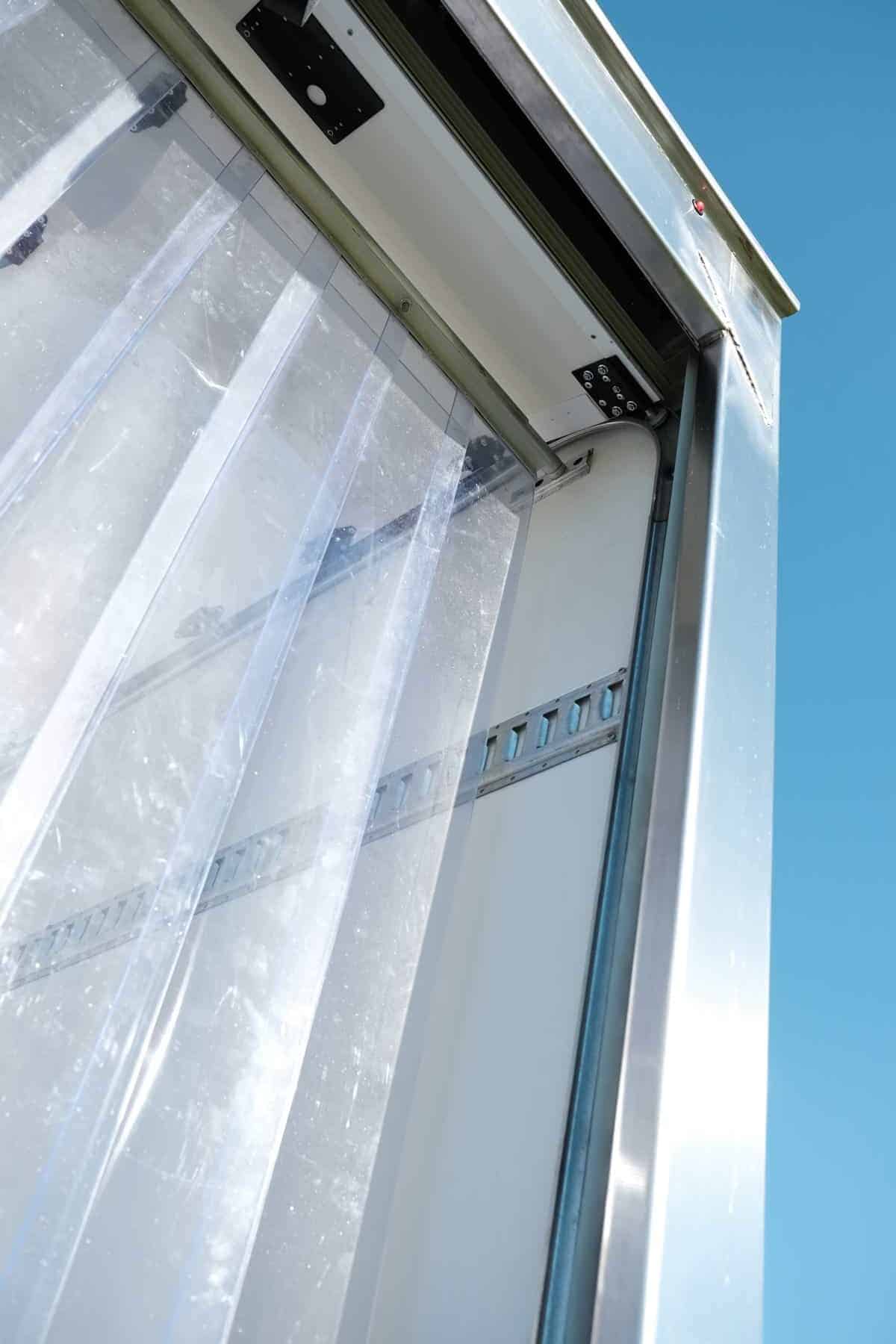 Removable Vinyl Strip Curtain (help to regulate interior temperature of