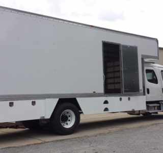 Film Industry, FRP Sides, Under Body skirting, Under body toolboxes, Side Door, custom steps